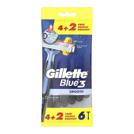 Gillette Blue 3 Smooth Maszynka jednorazowa 6 szt.
